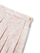 Gonna per bambina Versace Kids rosa plissettata Barocco con stampa - Rubino Kids