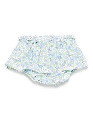 Gonna per neonata Mariella Ferrari azzurro a fiori
