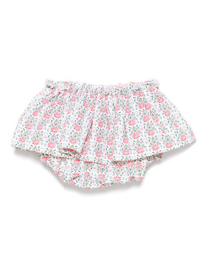 Gonna per neonata Mariella Ferrari bianco a fiori