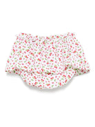 Gonna per neonata Mariella Ferrari bianco a fiori - Rubino Kids