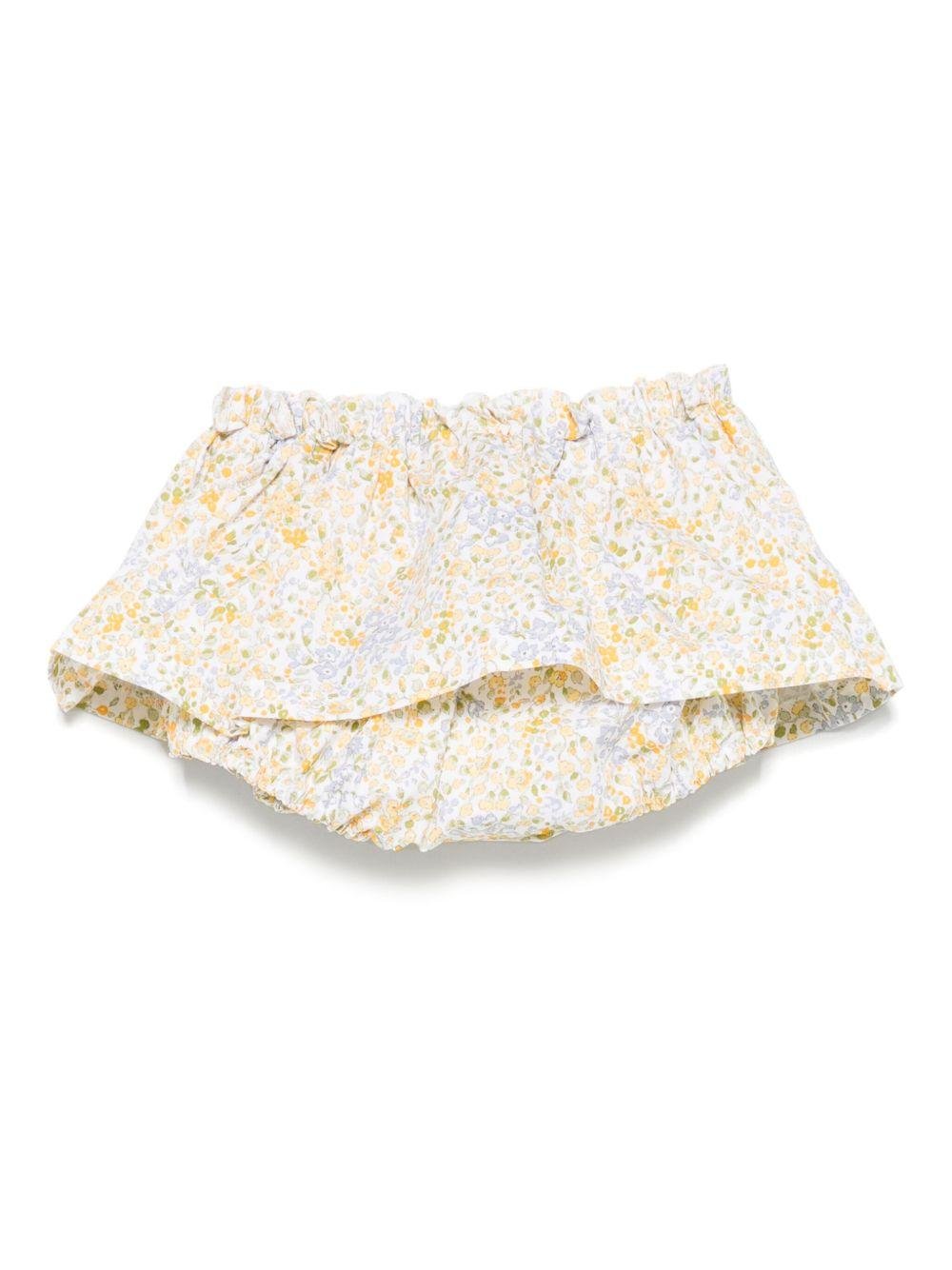 Gonna per neonata Mariella Ferrari giallo a fiori - Rubino Kids