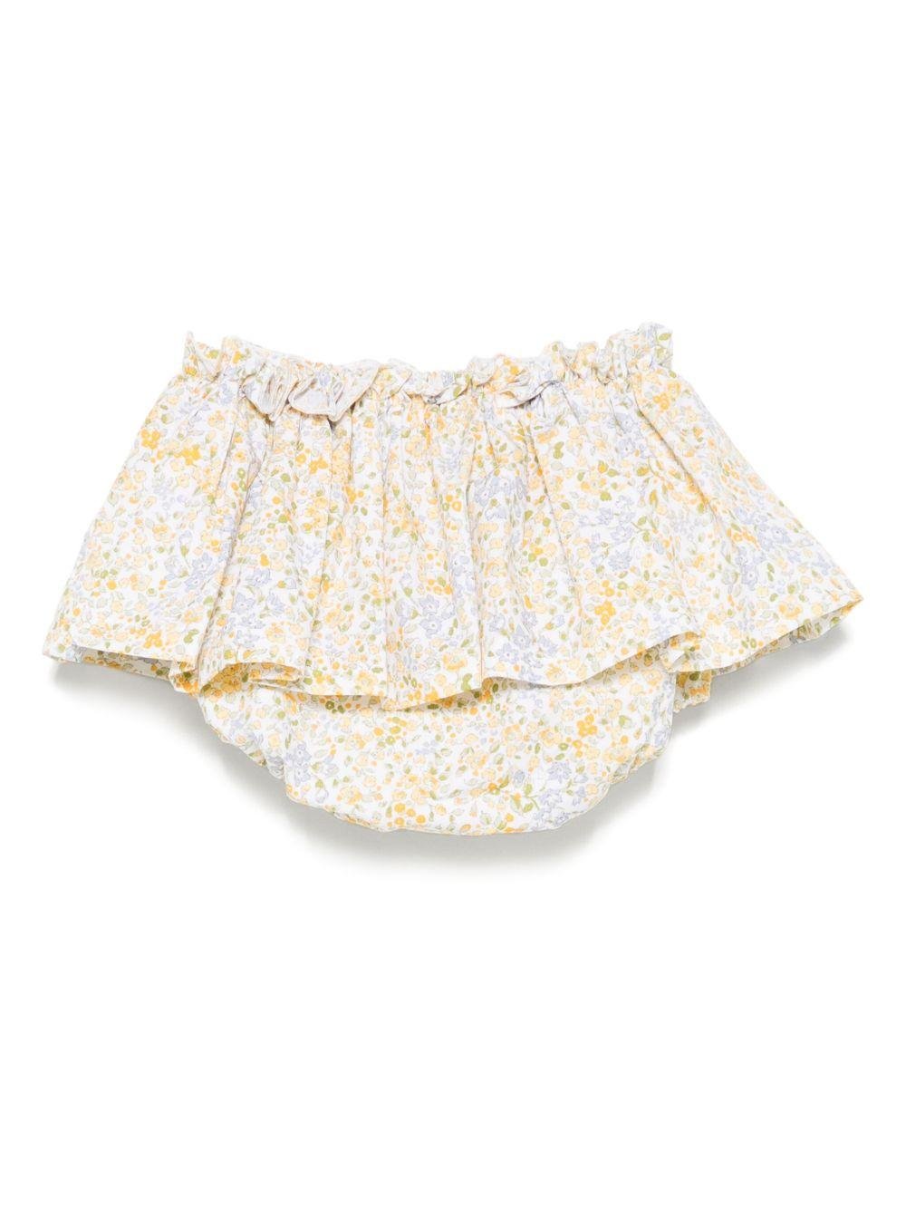 Gonna per neonata Mariella Ferrari giallo a fiori - Rubino Kids