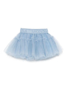 Gonna per neonata Monnalisa azzurra in tulle arricciata - Rubino Kids