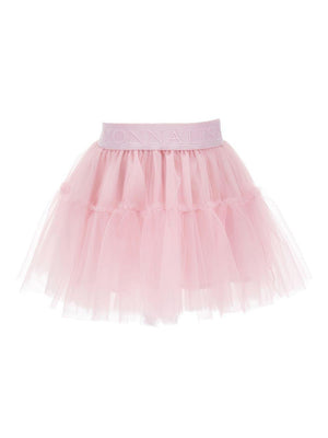 Monnalisa pink baby skirt with logo band