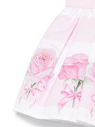 Gonna per neonata Monnalisa rosa con stampa rose all - over - Rubino Kids