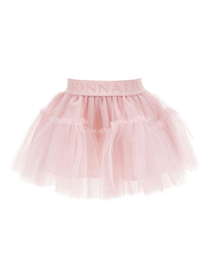 Monnalisa pink skirt for newborns with elastic waist
