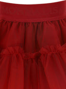 Gonna per neonata Monnalisa rossa con balze - Rubino Kids