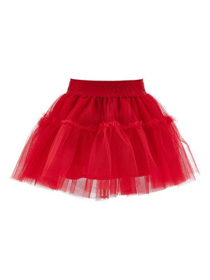 Monnalisa red baby skirt with logo band