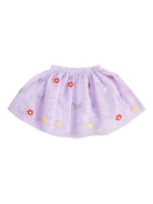 Gonna per neonata Stella McCartney Kids lilla in tulle con ricamo floreale - Rubino Kids