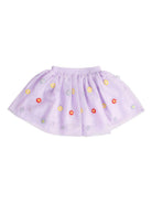 Gonna per neonata Stella McCartney Kids lilla in tulle con ricamo floreale - Rubino Kids