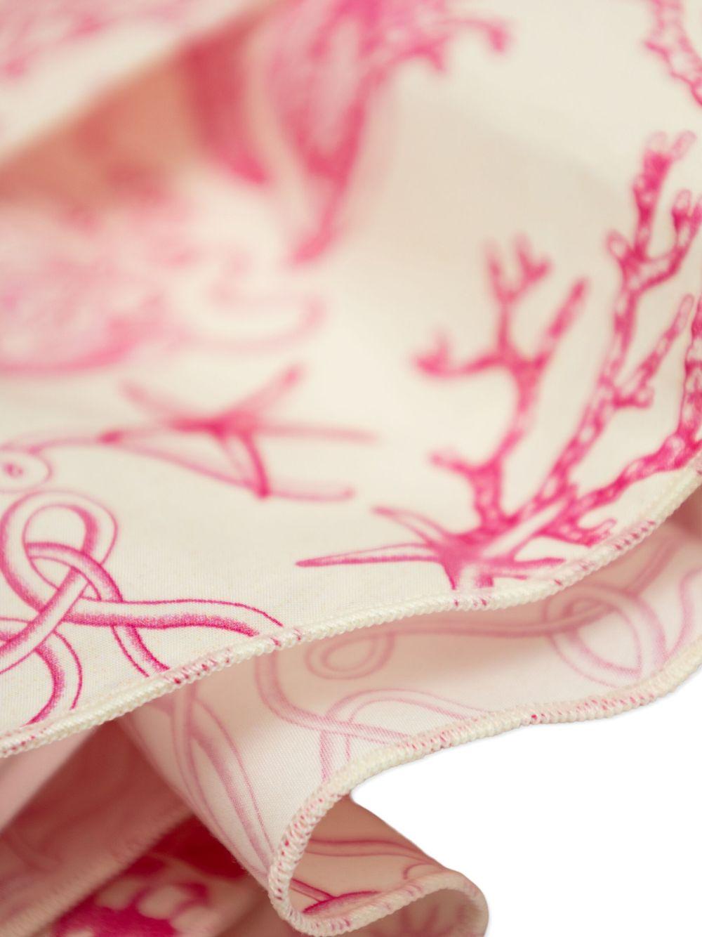 Gonna per neonata Versace Kids Underwater Barocco beige e rosa con ruches - Rubino Kids