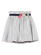 Gonna plissettata per bambina Billieblush bianco con paillettes - Rubino Kids