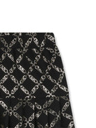 Gonna plissettata per bambina Michael Kors Kids nero con stampa MK Empire - Rubino Kids