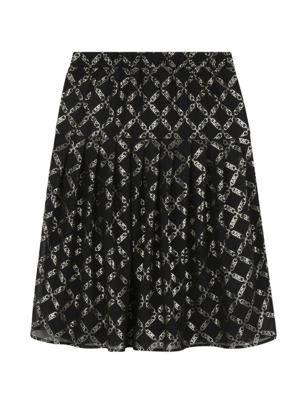 Gonna plissettata per bambina Michael Kors Kids nero con stampa MK Empire - Rubino Kids