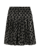 Gonna plissettata per bambina Michael Kors Kids nero con stampa MK Empire - Rubino Kids