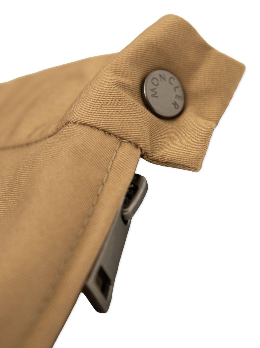 Gonna plissettata per bambina Moncler Enfant beige con chiusura laterale con zip - Rubino Kids