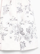 Gonna plissettata per bambina Monnalisa bianco con stampa floreale - Rubino Kids