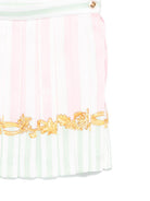 Gonna plissettata per bambina Versace Kids rosa con stampa barocca - Rubino Kids