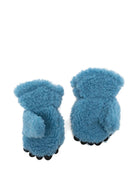 Guanti da neve per bambino Stella McCartney Kids blu con ricamo e teddy texture - Rubino Kids
