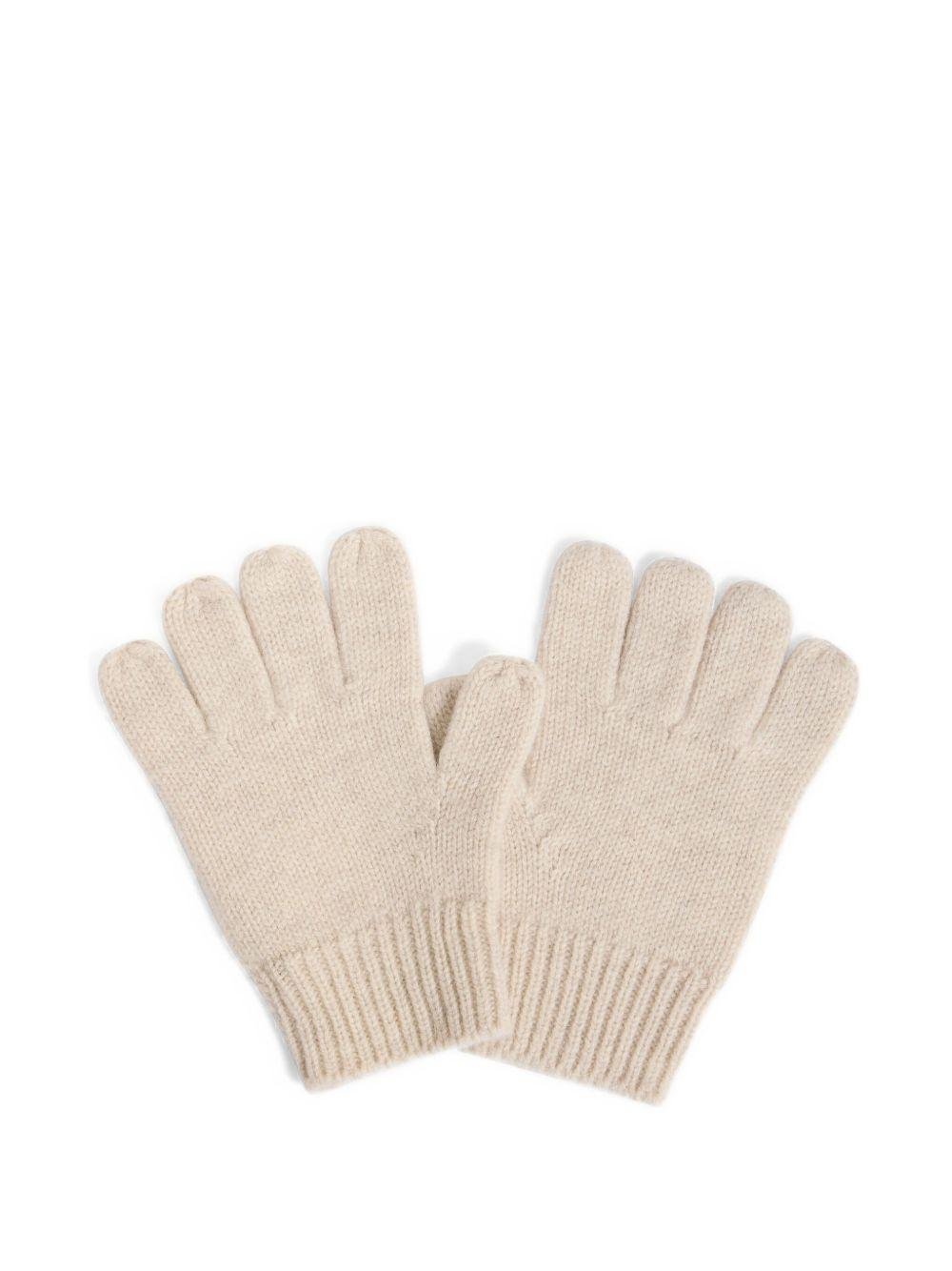Guanti per bambina Bonpoint beige in cashmere - Rubino Kids