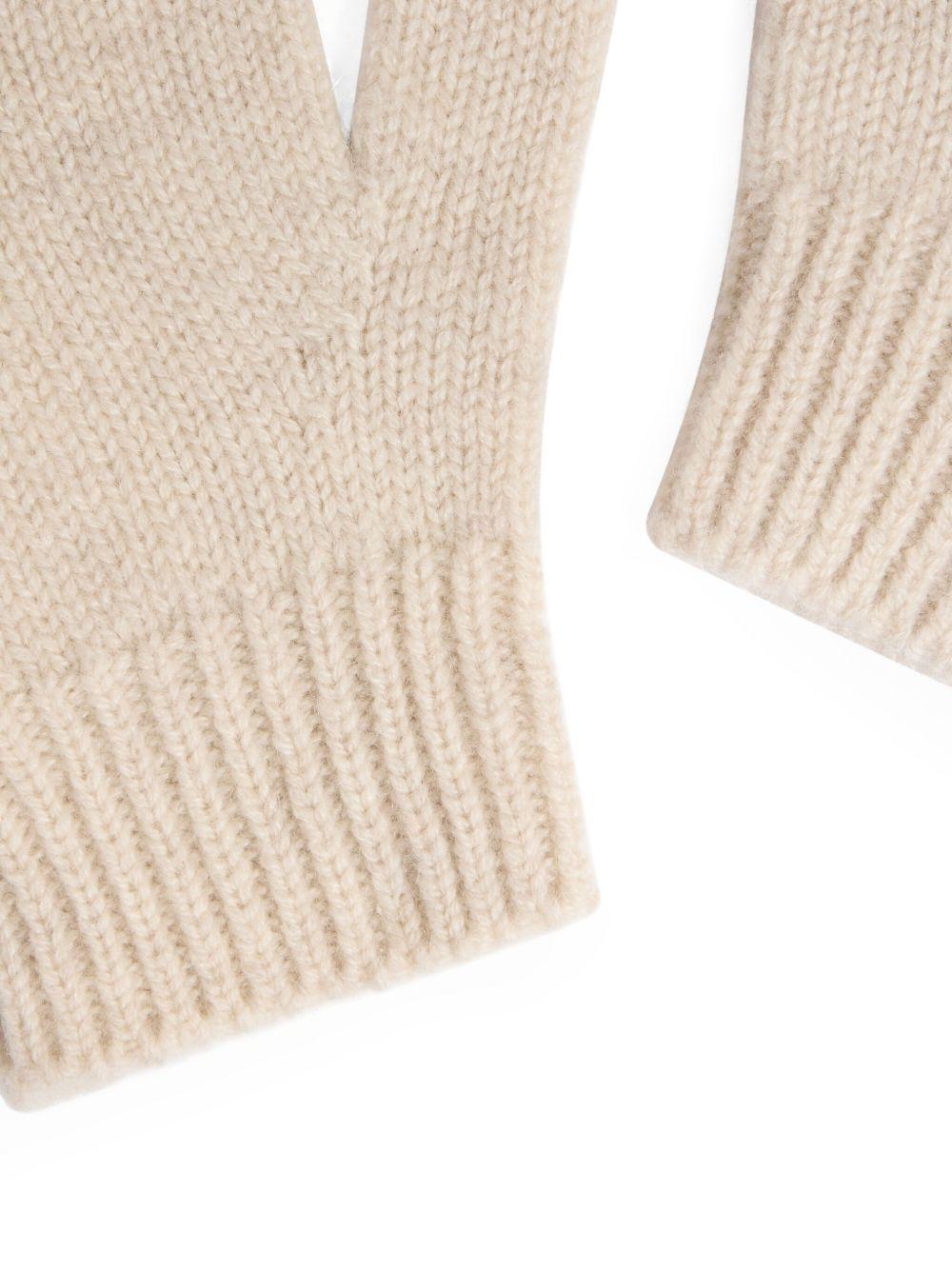 Guanti per bambina Bonpoint beige in cashmere - Rubino Kids