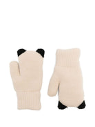 Guanti per bambini Molo beige con faccia di gatto - Rubino Kids