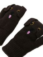 Guanti per bambini Molo marroni con disegno muso di cane - Rubino Kids