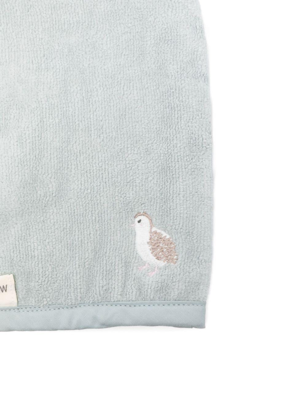 Guanto da bagno per neonati Avery Row azzurro in cotone biologico - Rubino Kids