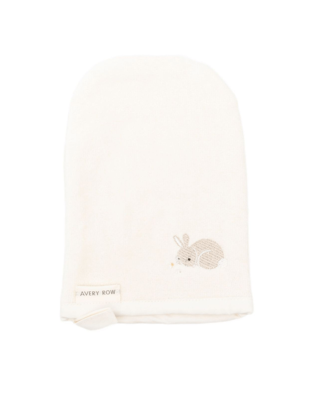 Guanto da bagno per neonati Avery Row beige in cotone biologico - Rubino Kids