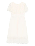 Abito per bambina Self-Portrait Kids beige con mantella in pizzo PF25 722MC CREAM SELF-PORTRAIT KIDS 