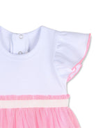 Abito per neonata Billieblush bianco con gonna in tulle U21815 44L BILLIEBLUSH 