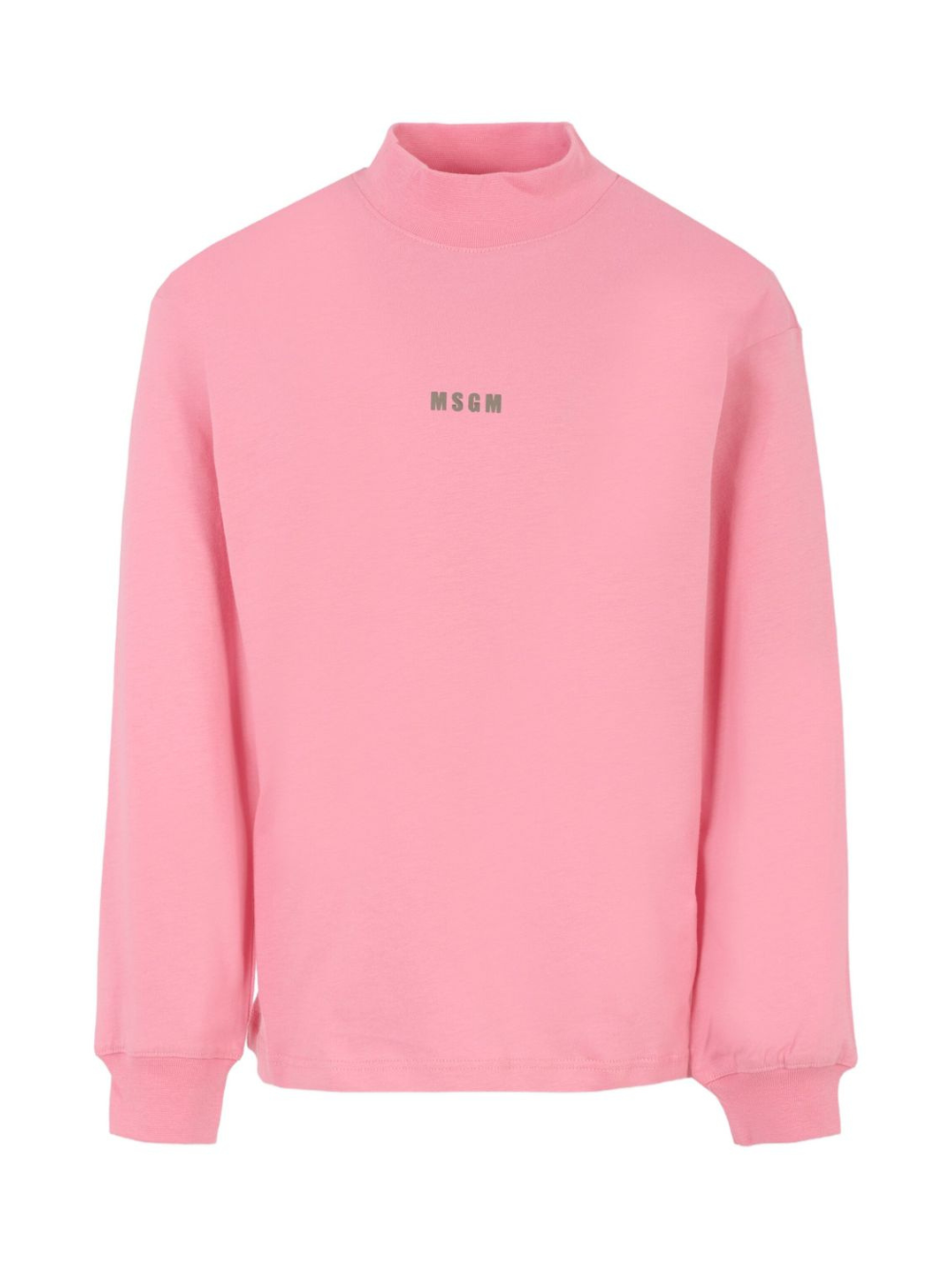 T-shirt per bambina MSGM Kids rosa con collo alto F5MSJGTH192 MS038 MSGM KIDS 