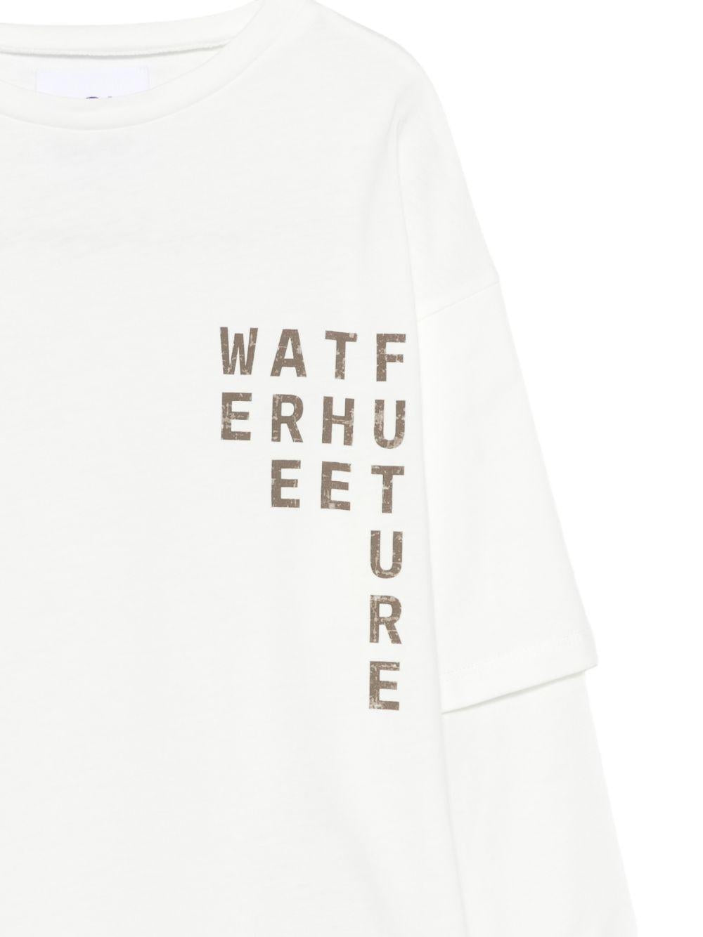 T-shirt per bambina Douuod Kids bianca con stampa grafica DY8P51 Z3708 101 DOUUOD 