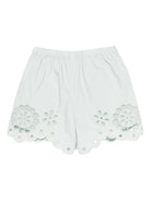 Shorts per bambina Zimmermann Kids verde con applicazioni floreali 5877AR S261 ZIMMERMANN KIDS 