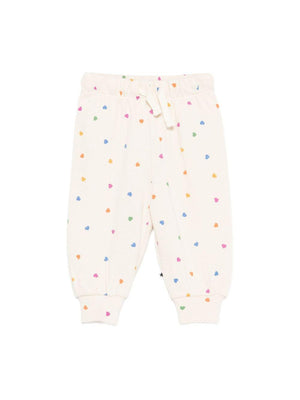 Selena Pants for Baby Girls Molo Pink with Heart Print