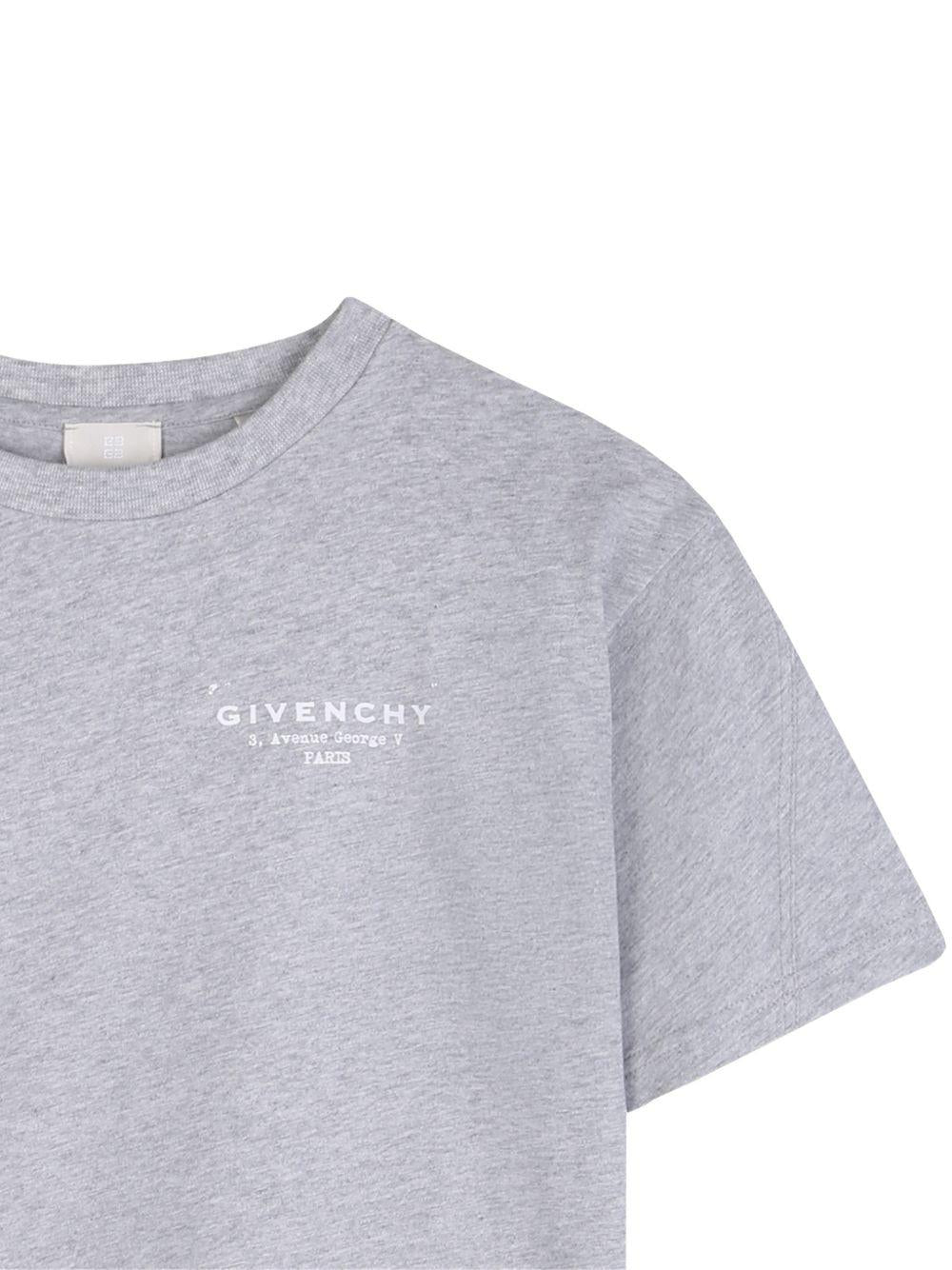 T-shirt per bambino Givenchy Kids grigia con stampa logo H31075 A01 GIVENCHY KIDS 