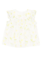 Camicia per neonata Bonpoint bianco con maniche arricciate S06XBLW00001 625 BONPOINT 