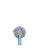 Borsa tondeggiante bambina Stella McCartney Kids azzurra con applicazione Stella TY0A58 Z3618 665 STELLA McCARTNEY KIDS 