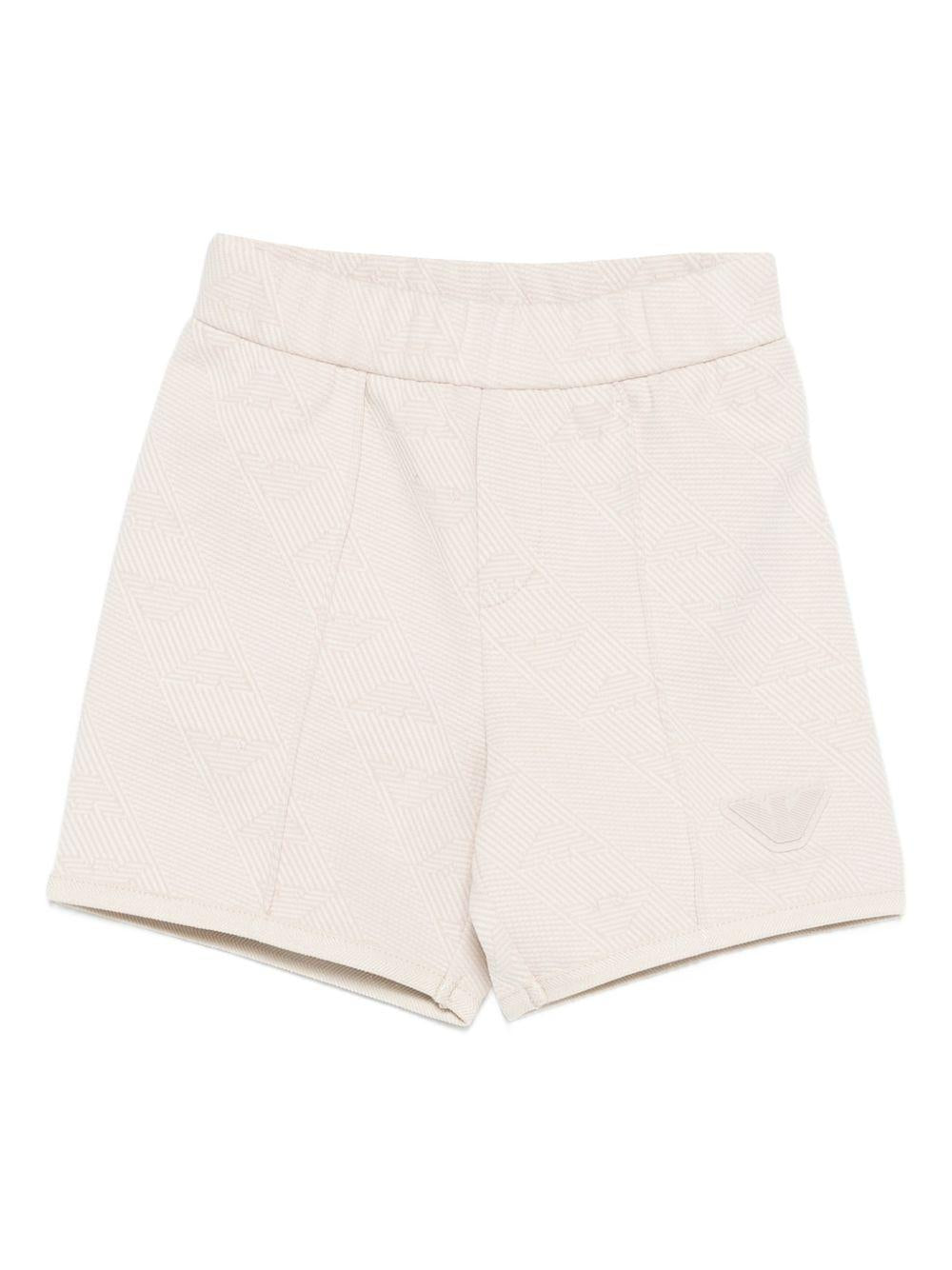 Shorts per neonato Emporio Armani Kids beige con dettaglio logo EB001121 AF20698 U1156 EMPORIO ARMANI KIDS 
