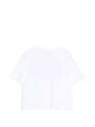 T-shirt per bambina MSGM Kids bianca con perline S6MSJGTH173 001 MSGM KIDS 