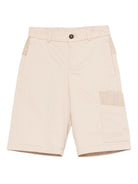 Shorts per bambina Fendi Kids beige con toppa con logo FF JMF565 AS5Y F1P2N FENDI KIDS 