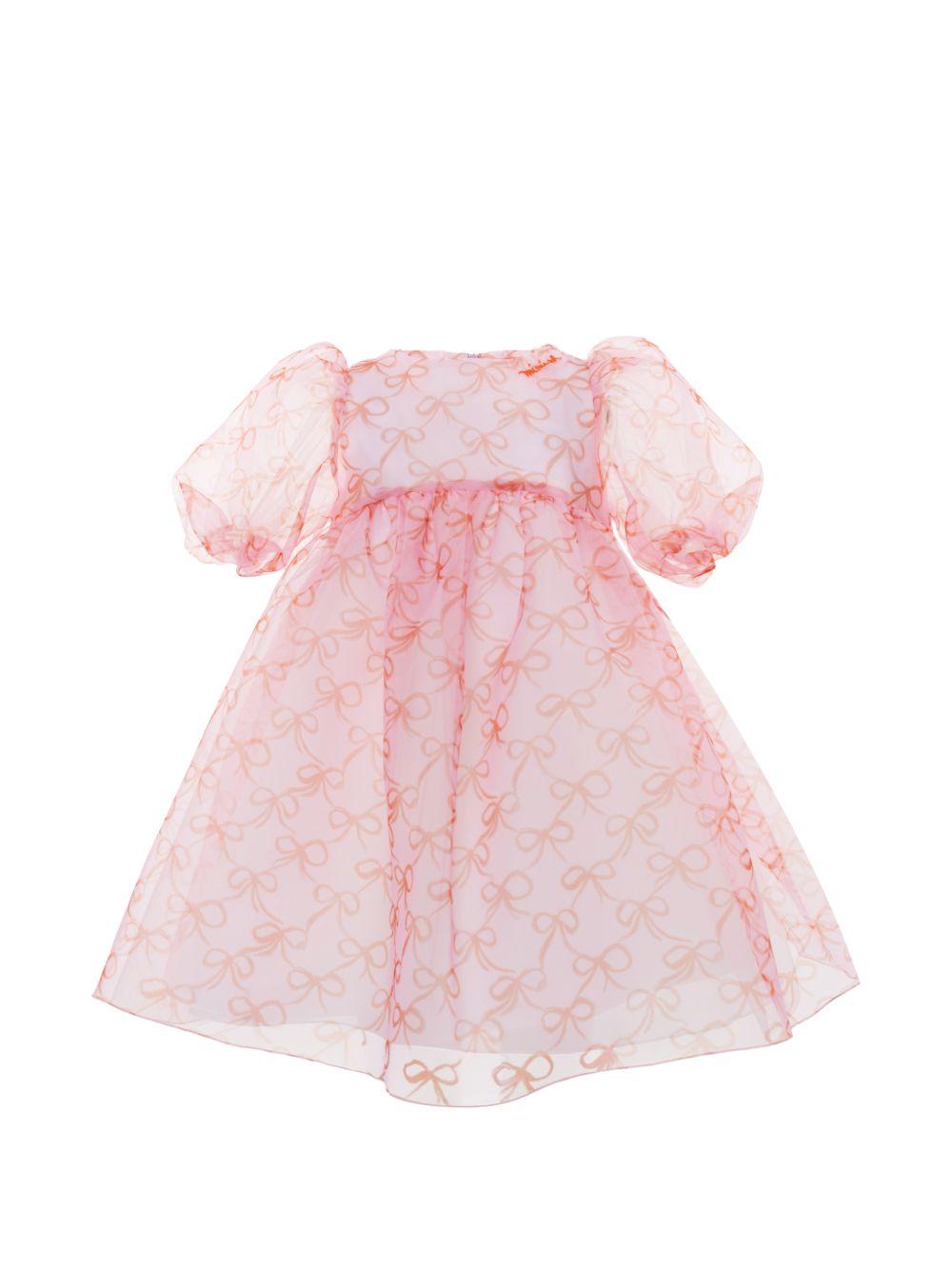 Abito per bambina Mi Mi Sol rosa con maniche a palloncino MFAB784TS1114 PNK MIMISOL 