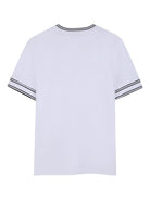T-shirt per bambino Boss Kids bianco con logo sul petto J52981 10P BOSS KIDS 
