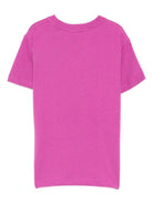T-shirt per bambina Molo fucsia con stampa smile 6S26A201 5627 MOLO 