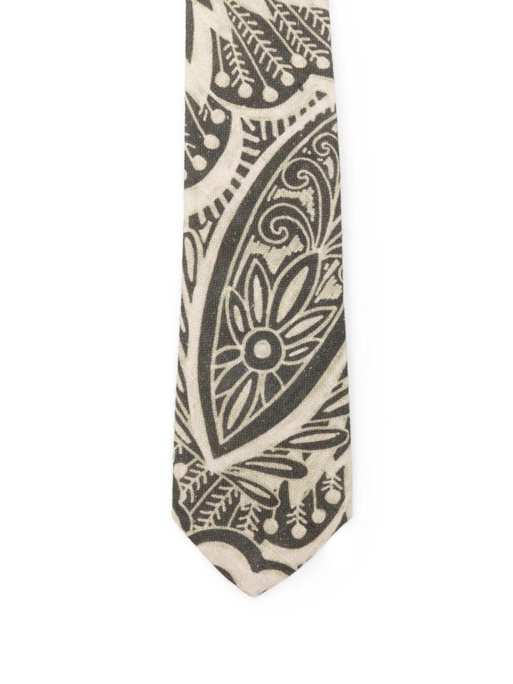 Cravatta per bambino Paolo Pecora Kids verde oliva a fiori PP4337 OLIVA PAOLO PECORA KIDS 