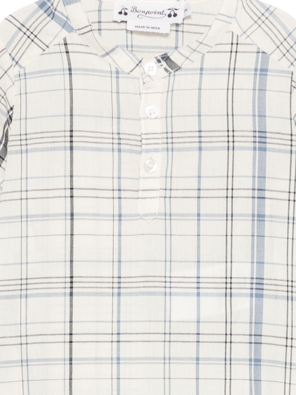 Camicia Cesari per neonato Bonpoint bianco con motivo a quadri S06YSHW00006 315 BONPOINT 