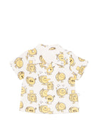 Camicia per neonato Stella McCartney Kids bianca con stampa tamburelli all-over TY5501 Z3606 101MC STELLA McCARTNEY KIDS 