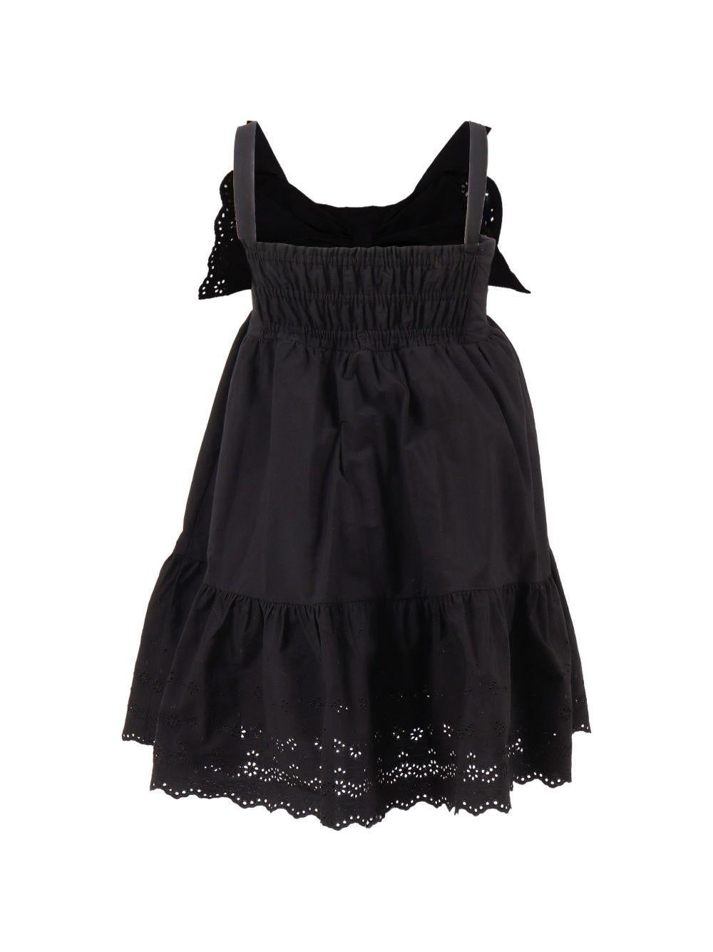 Abito per bambina Monnalisa nero in popeline con fiocco 17G902 7043 0050 MONNALISA 