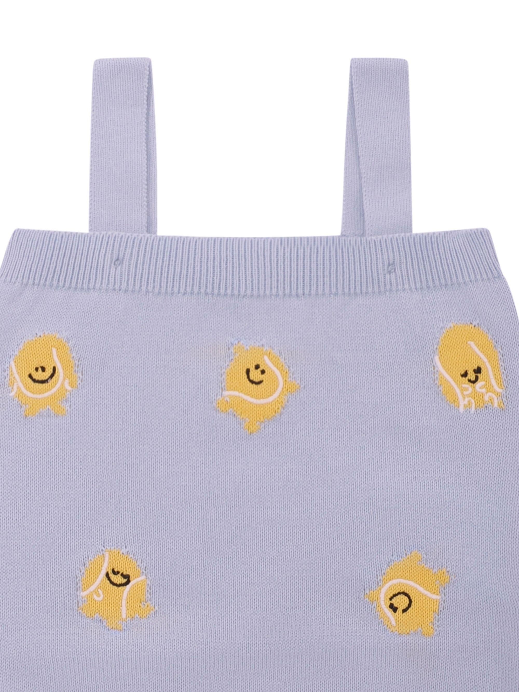 Body per neonato Stella McCartney Kids azzurro con ricamo palline da tennis TYA532 Z2423 602 STELLA McCARTNEY KIDS 