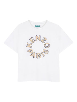T-shirt per bambino Kenzo kids bianca con logo